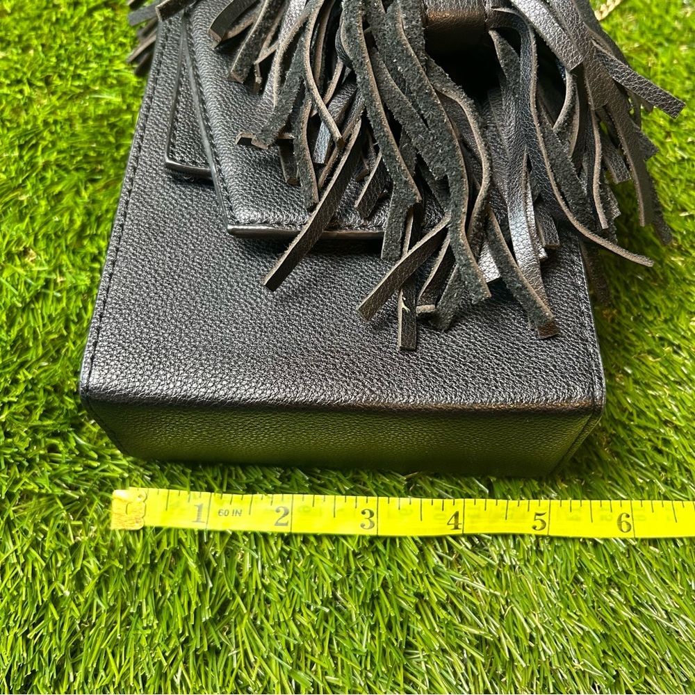 Danielle Nicole Black And Gold Fringe Crossbody B… - image 3